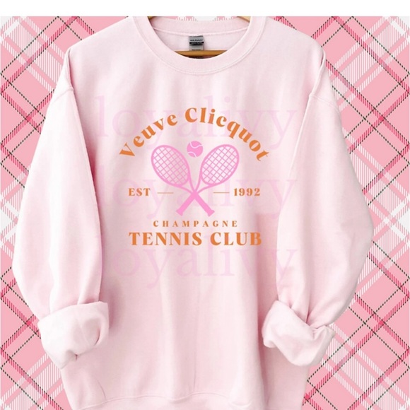 Veuve Clicquot Pink Tennis Club Sweatshirt S - Picture 1 of 5